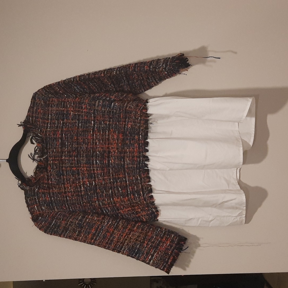 Zara Basics Tweed blouse